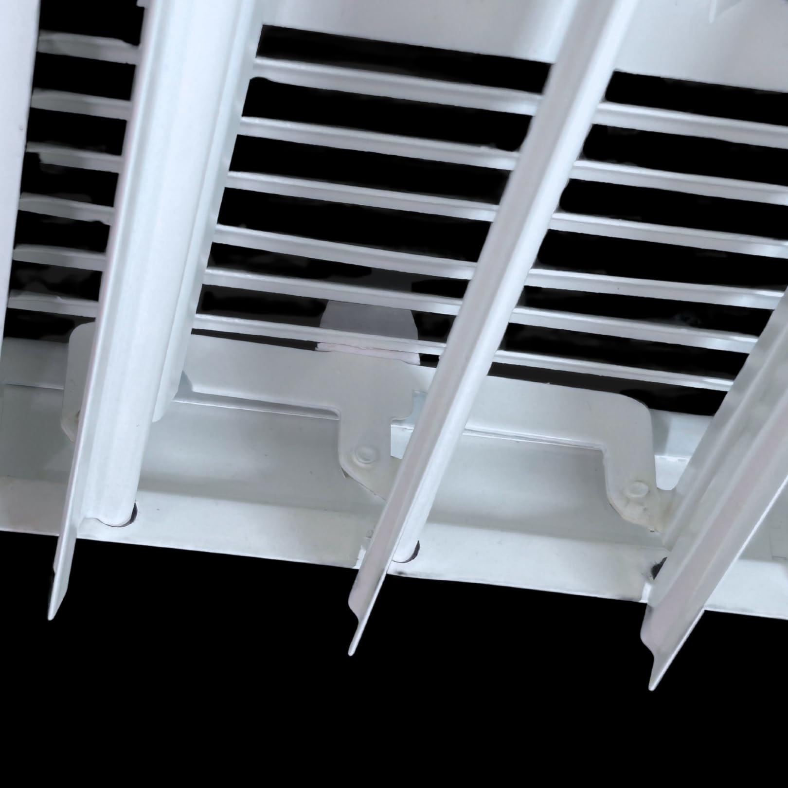 Cubierta de ventilación blanca de 6 x 10 pulgadas (apertura de ducto) para piso, rejilla unidireccional, cubierta de acero sólido HVAC