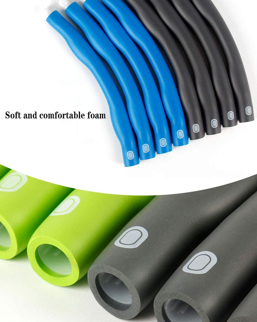 Hula Hoop in 8 sezioni Cerchio assemblare Hoop per Esercizio Fitness Imbottito Fitness Hula Hoop per Perdere di Peso e ridurre Il girovita, Aerobica