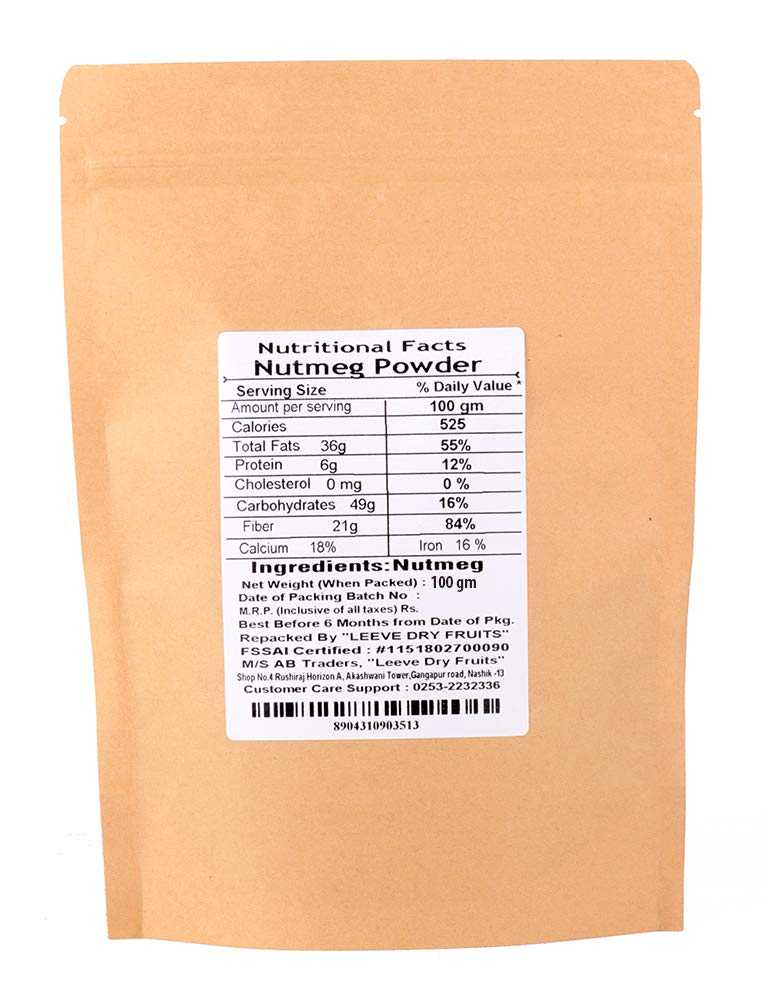 LEEVE DRY FRUITS Nutmeg Powder, Flax 100 Grams - Image 2 thumbnail