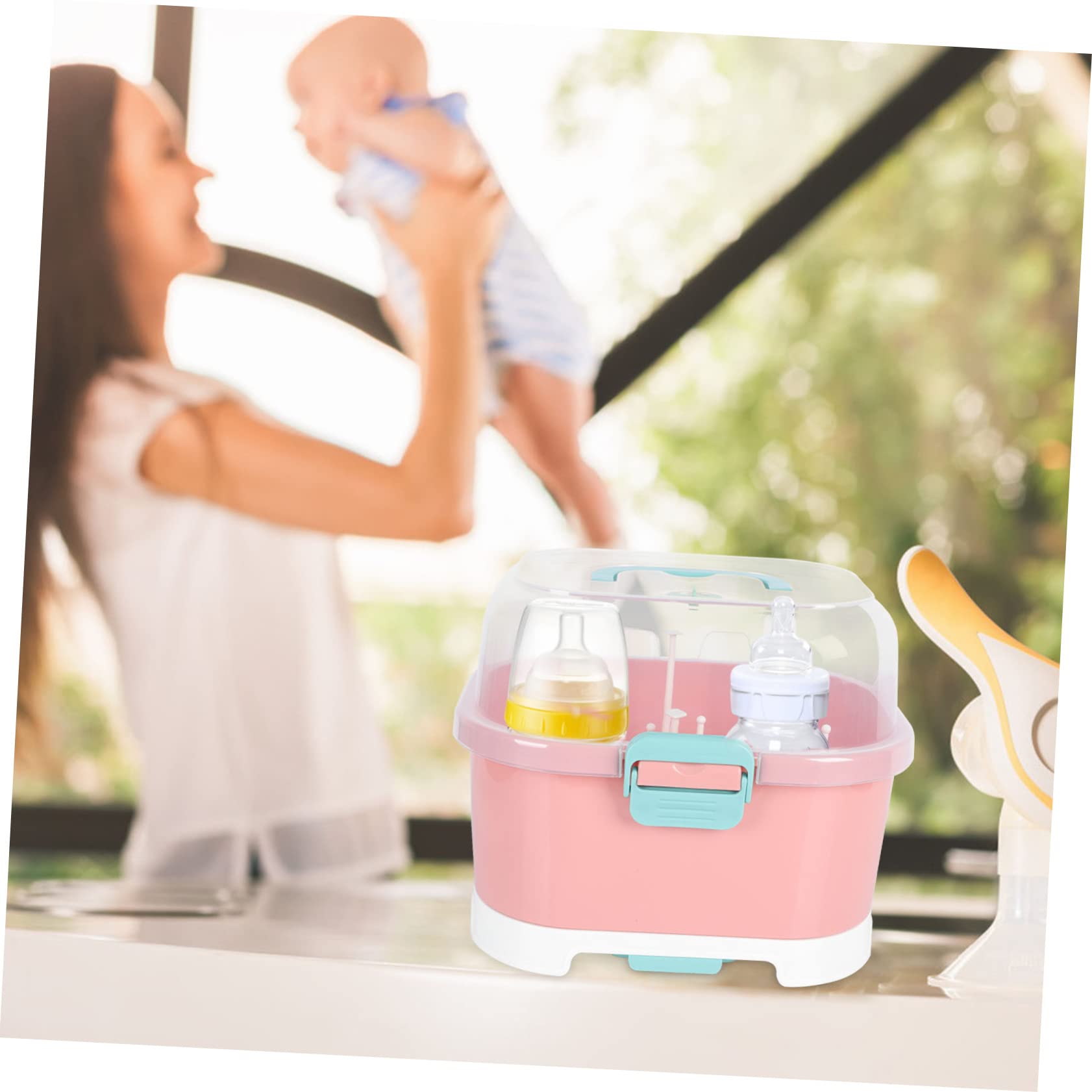 Égouttoir à Bouteilles pour Bébés Grosse Capacité, Design Détachable en PP, Panier à Égoutter et Séchage Rapide pour Biberons et Tétines
