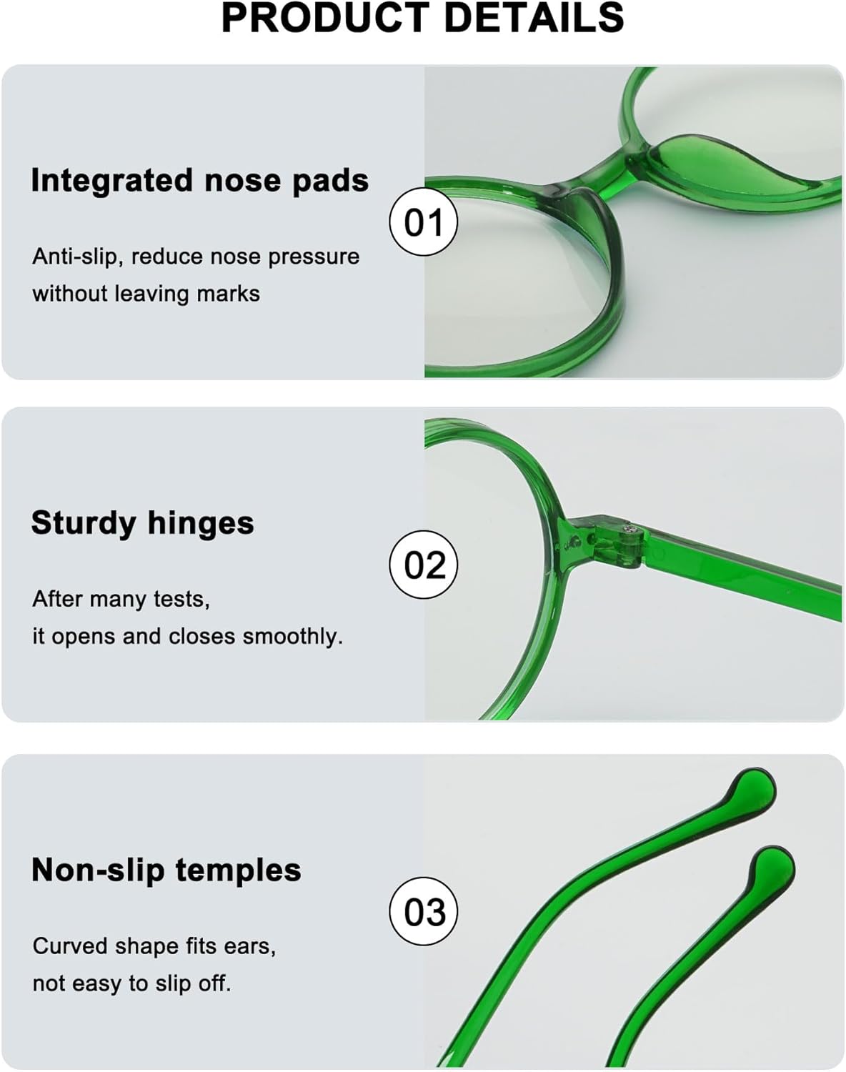 Retro Round Blue Light Blocking Reading Glasses Circle Frame Readers for Women Men Computer Eyeglasses - Image 4