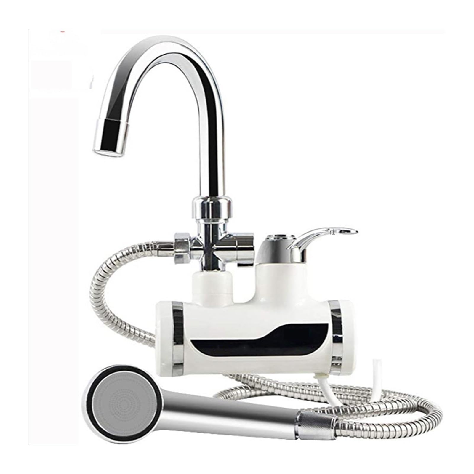 Calentador de agua de cocina, calefacción en frío, grifo, calentador de agua instantáneo, grifo caliente instantáneo, calentador de agua con cabezal de ducha(Burgundy)