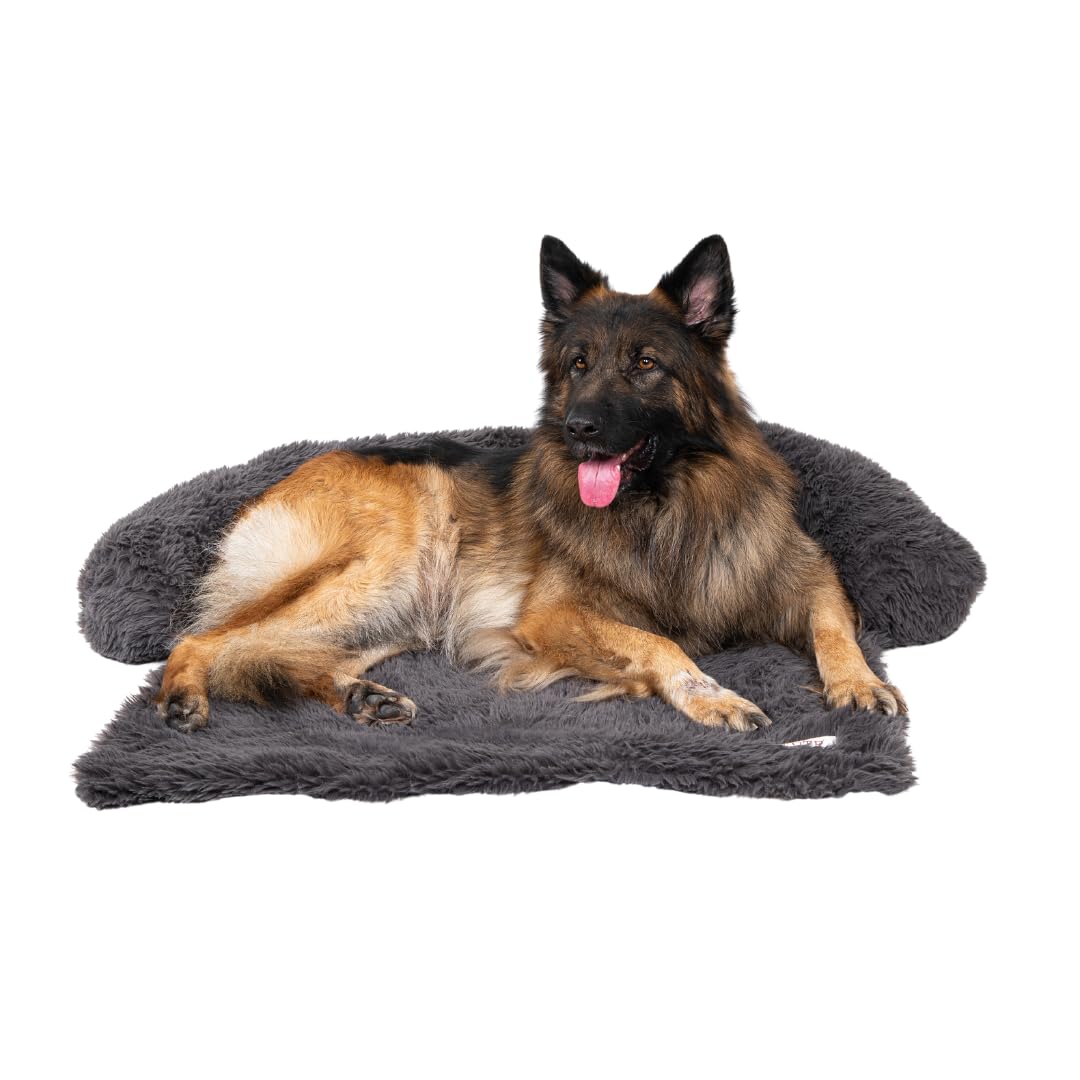 pfoten&nasen® Hundebett Sofa [Dunkelgrau, M - 90x80cm], Sofabett Hund, Sofaschutz Hund, Wasserdicht Hundematte Waschbar, Hundekissen für Große, Mittelgroße und Kleine Hunde, Hundesofa.