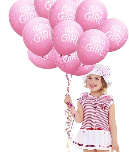 Miniatura 2 de 50 globos de 12 pulgadas para baby shower, decoración de fiesta, Featy - Zapikic It's a Girl - Globos de látex para bodas, cumpleaños, baby shower,