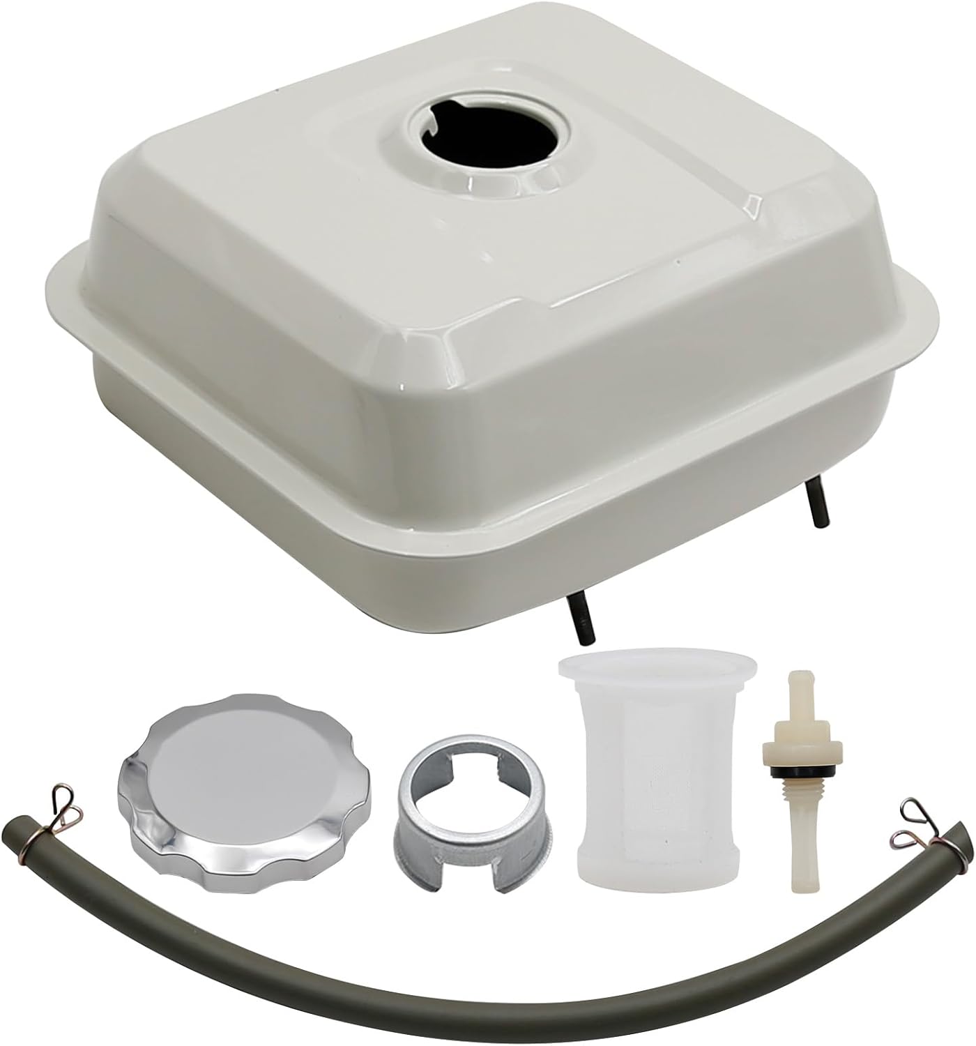 17510-ZE1-030ZA Fuel Tank Kit for Honda GX140 GX160 GX200 5.5 HP 6.5 HP Engine, Water Pump Pressure Washer with Petcock Gas Cap Filter, Gas Tank, Pressure Tank