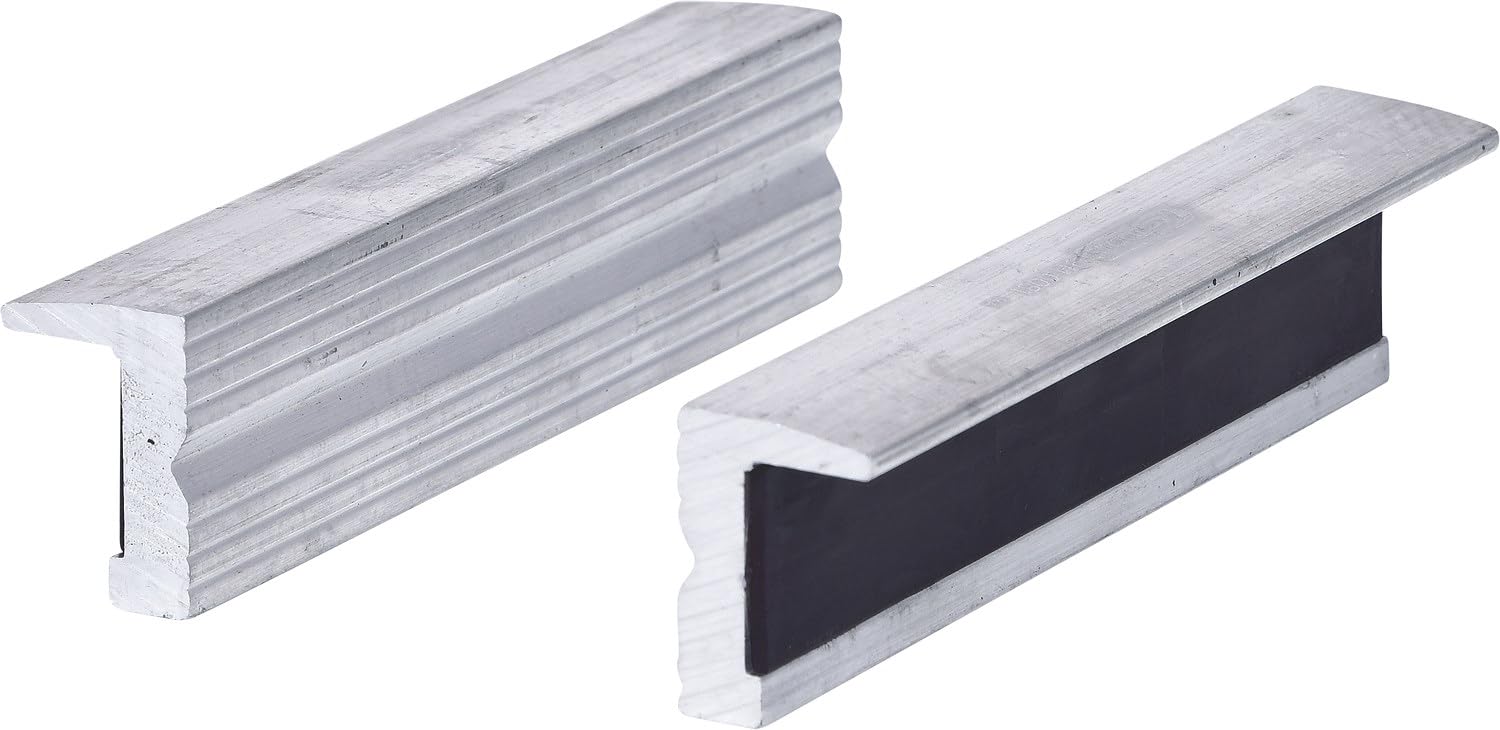 Ks Tools Silver 914.0081 120Mm Aluminium Bench Vice Jaw With Textured Surface
