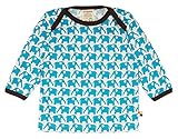 loud + proud Unisex - Baby Hemd, Tierdruck 205, Gr. 62/68, Türkis (Aqua)