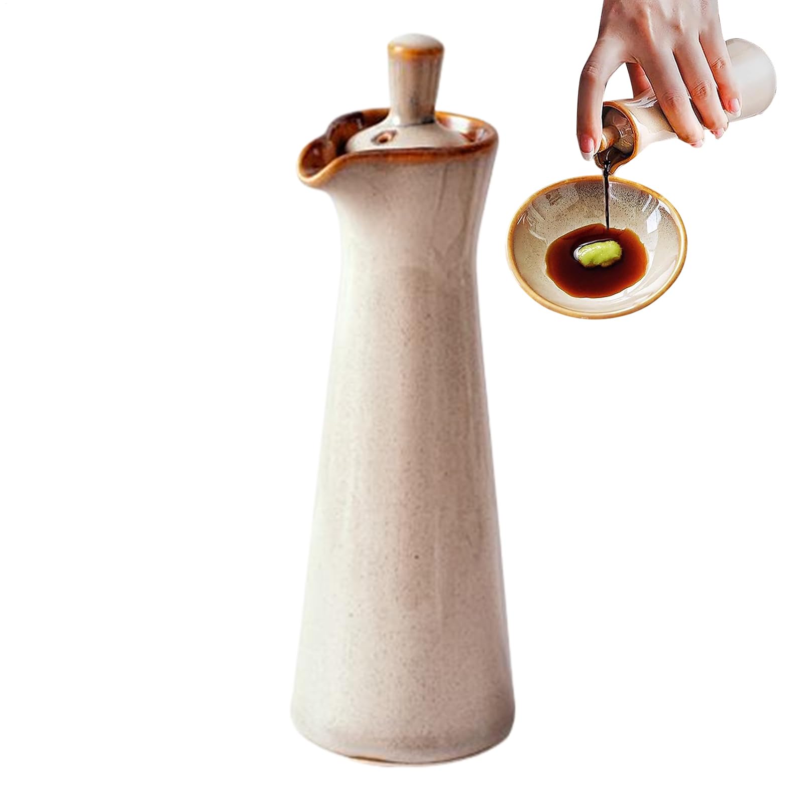Dispensador de salsa de soja en cerámica de 120 ml para dosificar con precisión