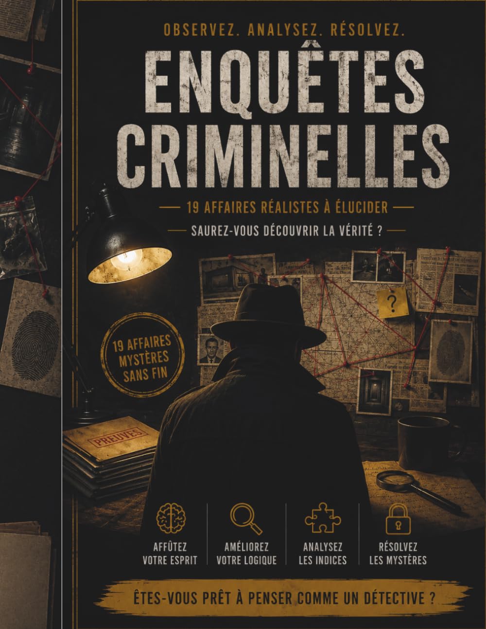 Enquêtes Criminelles 19 Affaires Réalistes à Élucider: Analysez les indices, résolvez les mystères et pensez comme un véritable détective