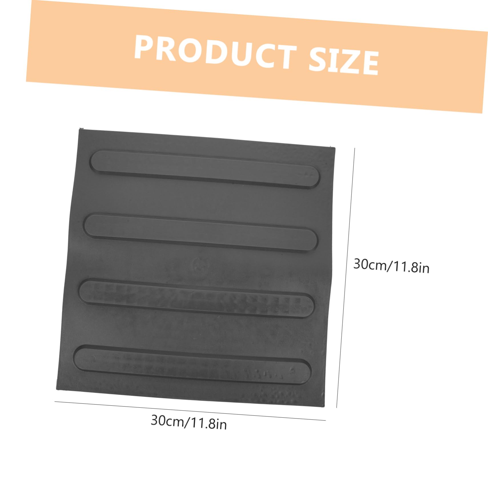 HOMOCONO 4 Sheets Rubber and Plastic Road Stickers Blind Tracks Bricks Garden Floor Stickers Convenient Floor Stickers Blind Bricks for Pathway Outdoor Floor Garden Sidewalk Boards Grey