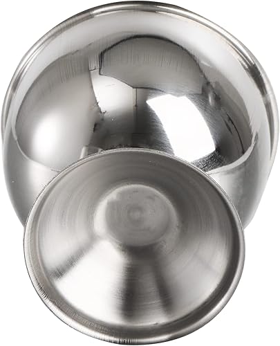 Miniatura 4 de Elsjoy Paquete de 8 soportes para huevos con 8 cucharas, juego de tazas de huevos de acero inoxidable para huevos duros y blandos, herramientas de