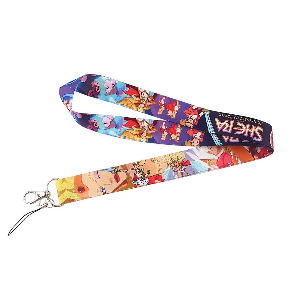 Pinstant She-Ra and the Princesses of Power Princess Cartoon Animated TV 17.7 Neck Lanyard Keychain Holder ID Badge Mobile Phone Pin Strap by , Red