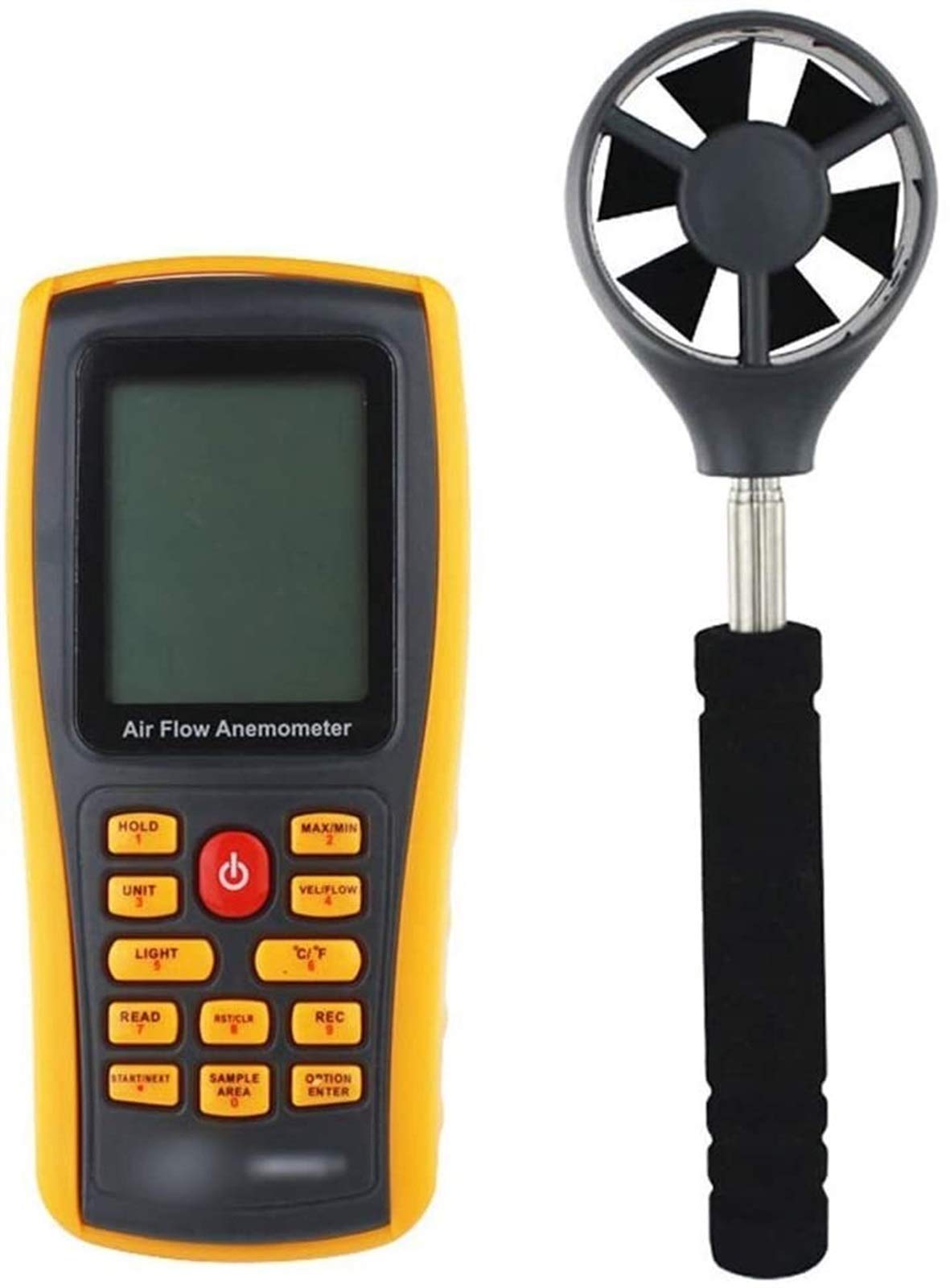 JJJ Anemometro Digital Anemometro Portatile velocità del Vento Strumento del Vento Volume Misura