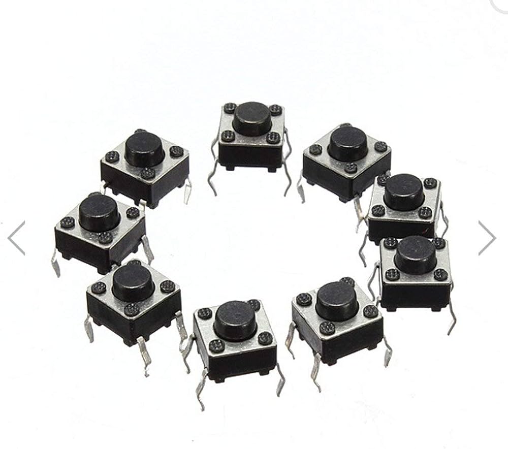 ElectroBot Micro Momentary Tactile Tact Touch Push Button Switch