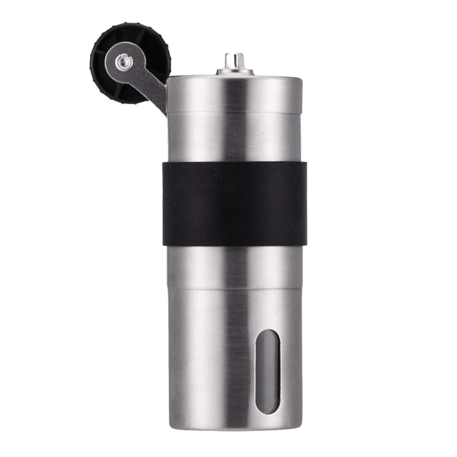 Molinillo De Café De Cerámica Manual Molinillo De Café Ajustable De Acero Inoxidable, Con Anillo De Goma Herramientas De Cocina Fáciles De Limpiar, Molinillo Lavable Portátil, 13,2x4,5 Cm