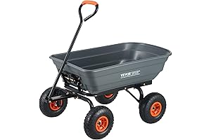 VEVOR 4 Cu.Ft. 600lbs 4 Wheel Dump Cart Wagon