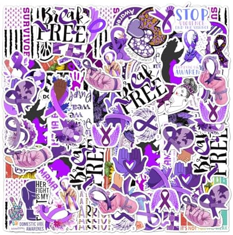 Amazon.com: 50 Pack Pcs Domestic Violence Awareness Month Stickers for ...