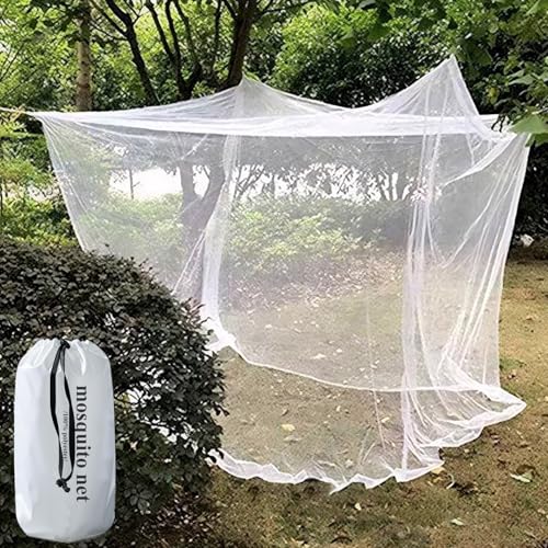 Outdoor Camping Mosquito Net, Large Size Mesh Insect Netting with Storage Bag for Camping, Picnic, Outdoor Trips (No-Opening 79'x79'x71')