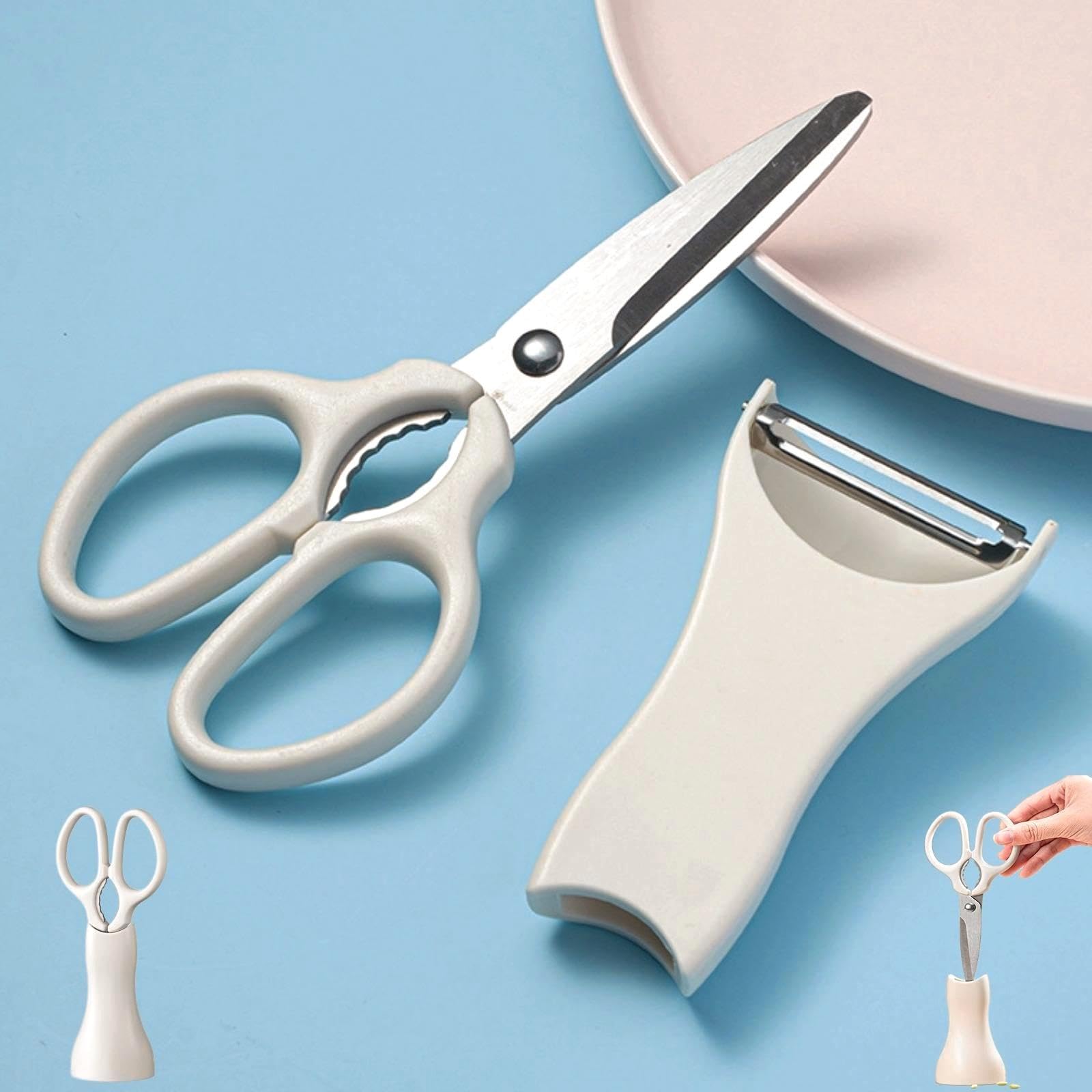 2-in-1 Kitchen Scissors and Peeler Set
