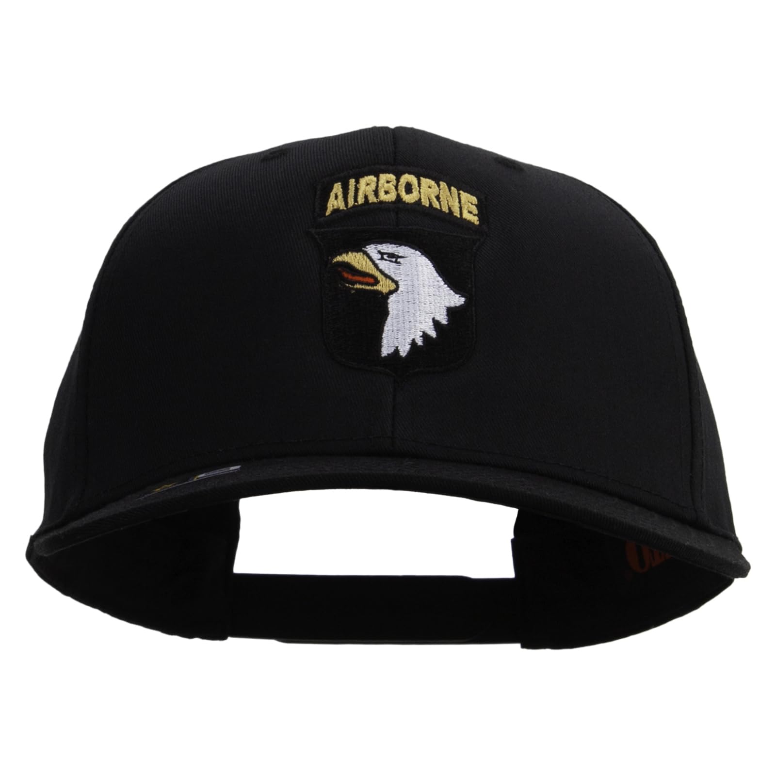 101st Airborne Division Embroidered Solid Cotton Twill Pro Style Cap One Size Black