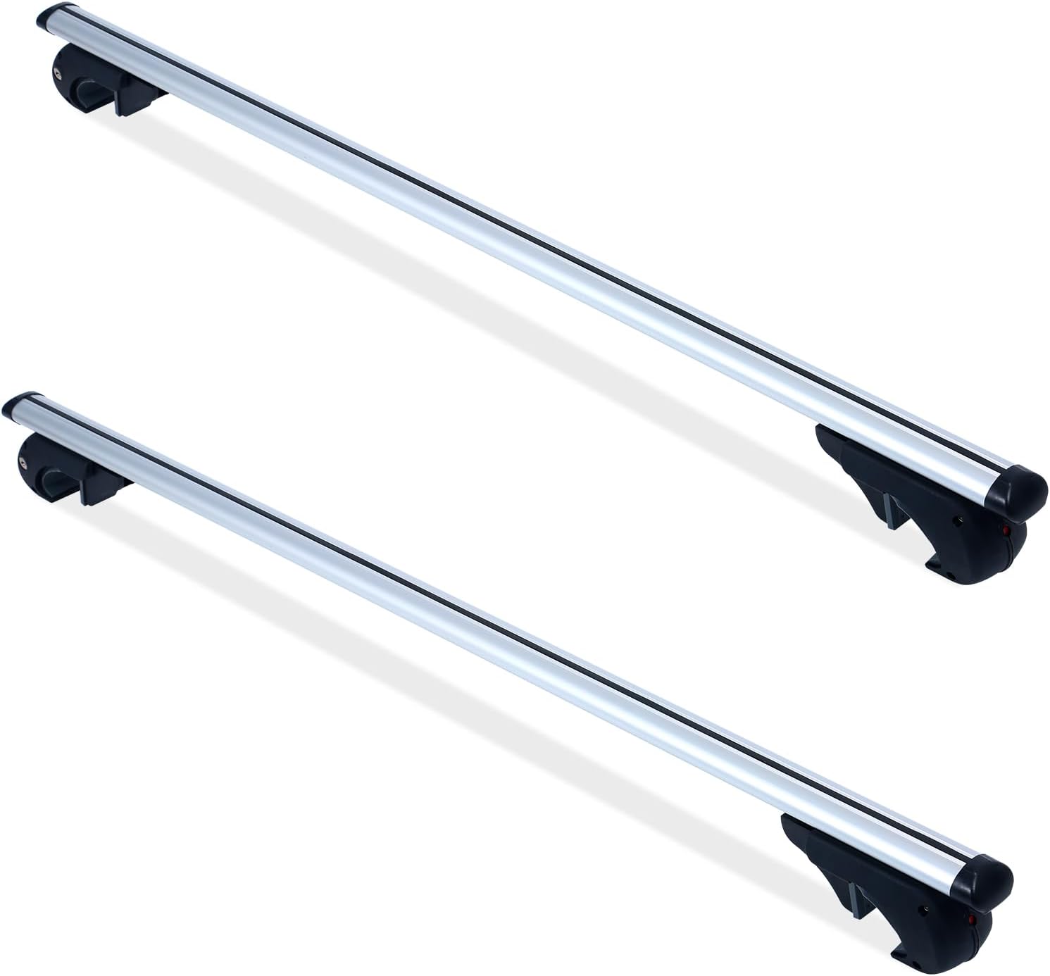MAXXHAUL 52" Black Silver Aluminium Roof Cross Bar Set 50220