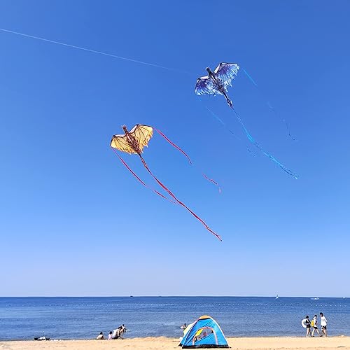 Miniatura 4 de Cometa de dragón para niños y adultos y carrete de picadura de cometa