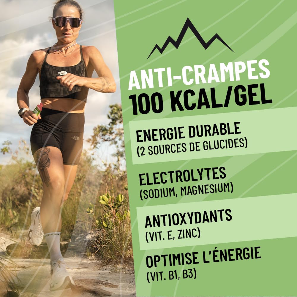 Overstim.s - Gel Antioxydant (10 sachets) - Gel énergétique pour le sport - Limite les crampes - Energie durable - Electrolytes (magnésium, sodium) - Réduit la fatigue - 100 kcal/gel - Saveur Citron