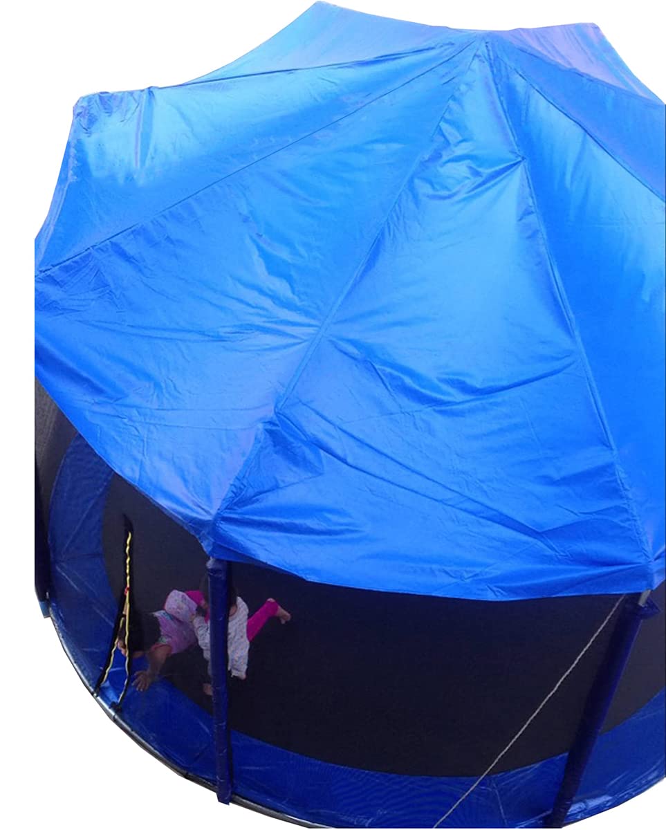 Toldo para cama elástica al aire libre – 6 pies, 8 pies, 10 pies, 12 pies – Protege del sol y la lluvia/nieve – Parasol para tienda de campaña para patio trasero – Cubierta de toldo para la