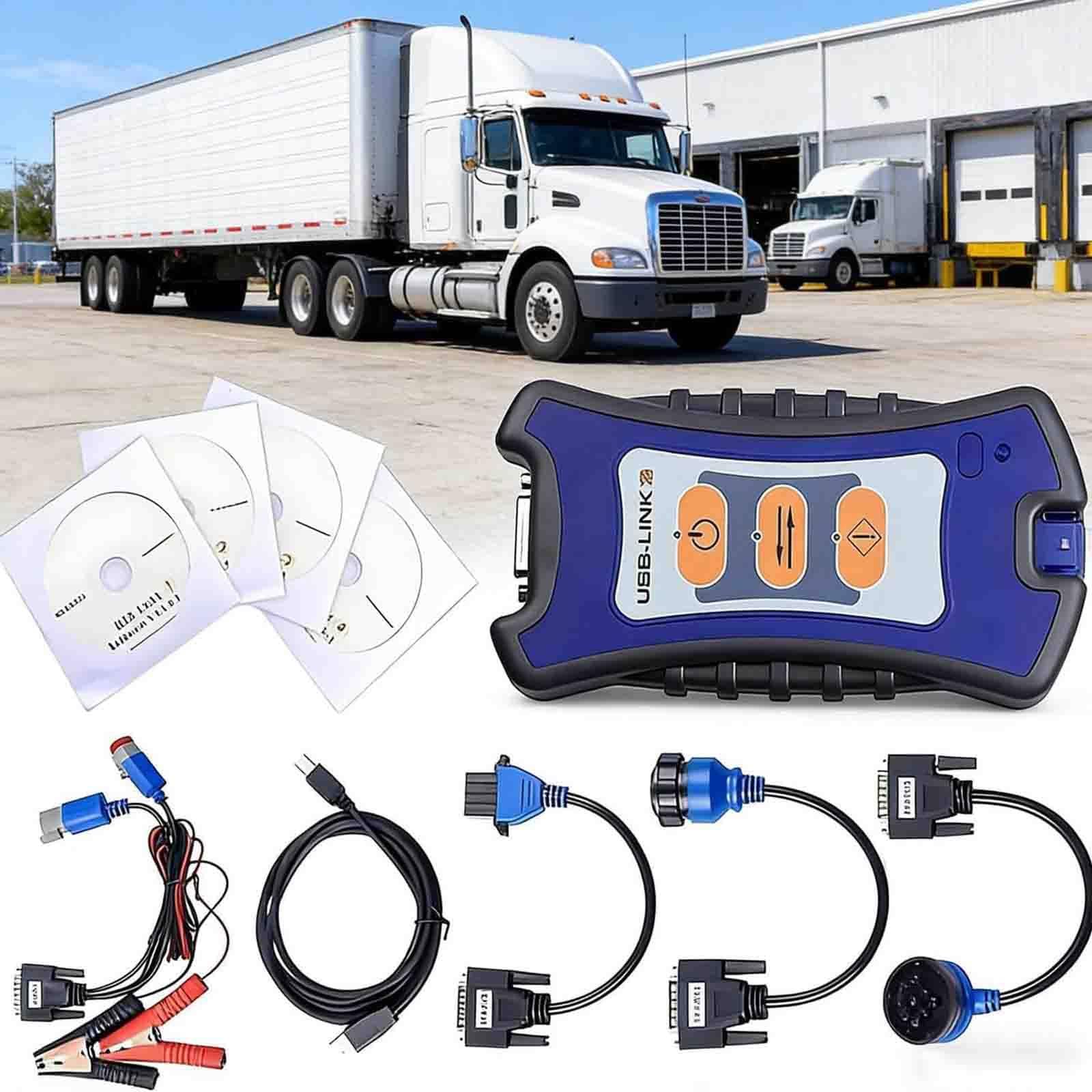 PixCy NEXIQ USB-Link 3 Universaltool,OBD-II Scanner mit Software für Dieselmotoren,Schnelle Fehlerlokalisierung & Datenzugriff,Ideal für Wartung von LKW und Baumaschinen