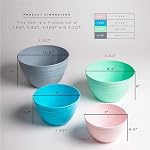 BINO | Mixing Bowl Set with Lids | Versatile Plastic Bowls for Kitchen Mixing, Serving, and Storage - 4-Piece Mixing Bowl Set in Various Sizes | Space-Saving Nesting Design | Dishwasher Safe
