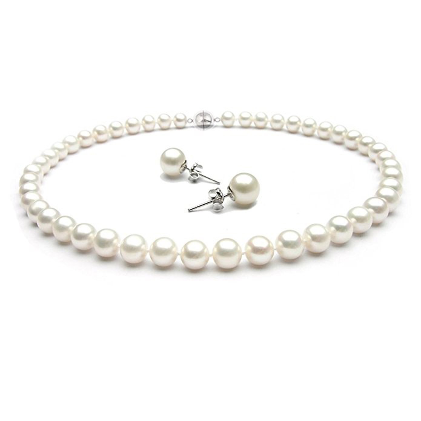 Perlas agua dulce TreasureBay de plata de ley elegantes para mujer 5