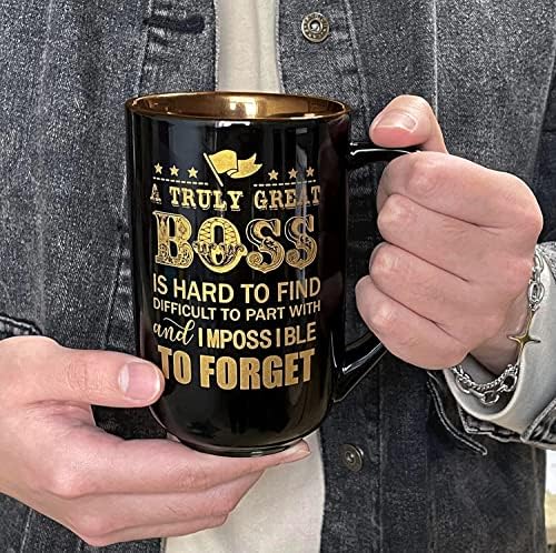 Doublewhale Best Boss Gifts A Truly Great Boss is Hard to Find Difficult to Pert with and Impossible to Forget 18 oz Ceramic Coffee Mug Gift Box