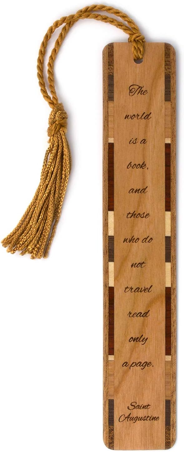 Personalized Ray Bradbury Quote There are Worse Crimes Than Burning Books. One of Them is Not Reading Them Engraved Wooden Bookmark - Made in USA - Also Available Without Personalization