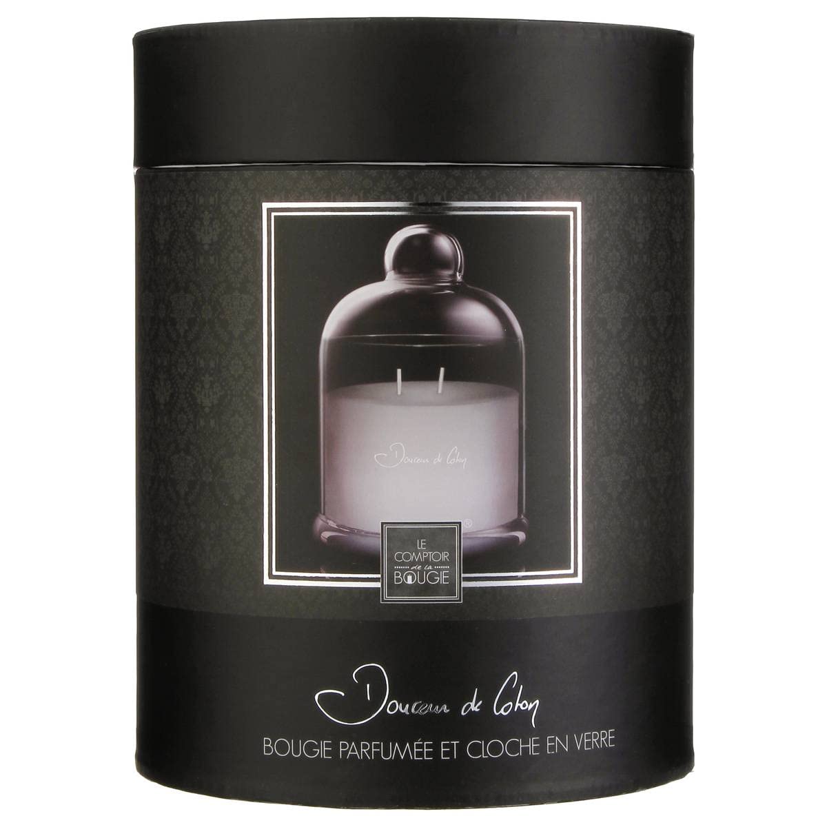 Vela grande bajo campana cristal '' Instant dulce ''
