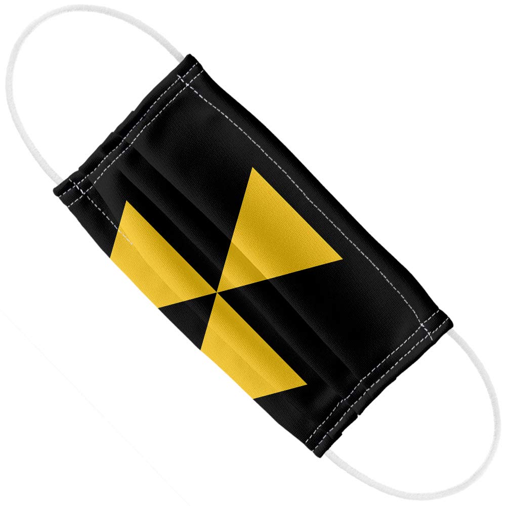 Popfunk Fallout Shelter Radioactive Safe Zone 1-Ply Reusable Face Mask Covering, Unisex