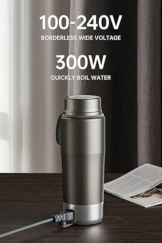 Miniatura 5 de 520ML Pure Titanium Portable Electric Kettle – FDA Food Contact Tested, Dual Voltage 100V-240V, Temp Control, Lightweight, Leak-Proof, Fast Boil