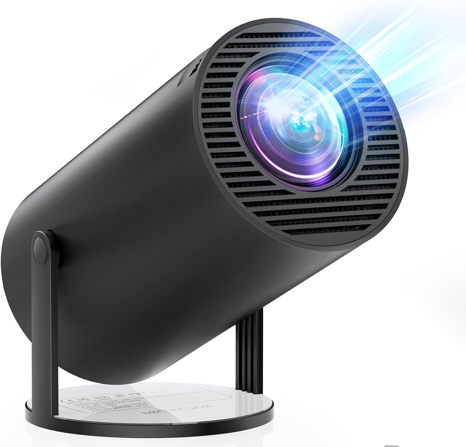 Trunera Smart Mini Projector with WiFi 6 and Bluetooth 5.4, Black