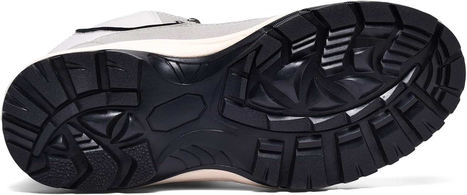 ROCKMARK Mens Winter Mid-Calf Snow Boots Fur Lined Warm Waterproof Slip On Outdoor Athletic Snow Boots - Image 4