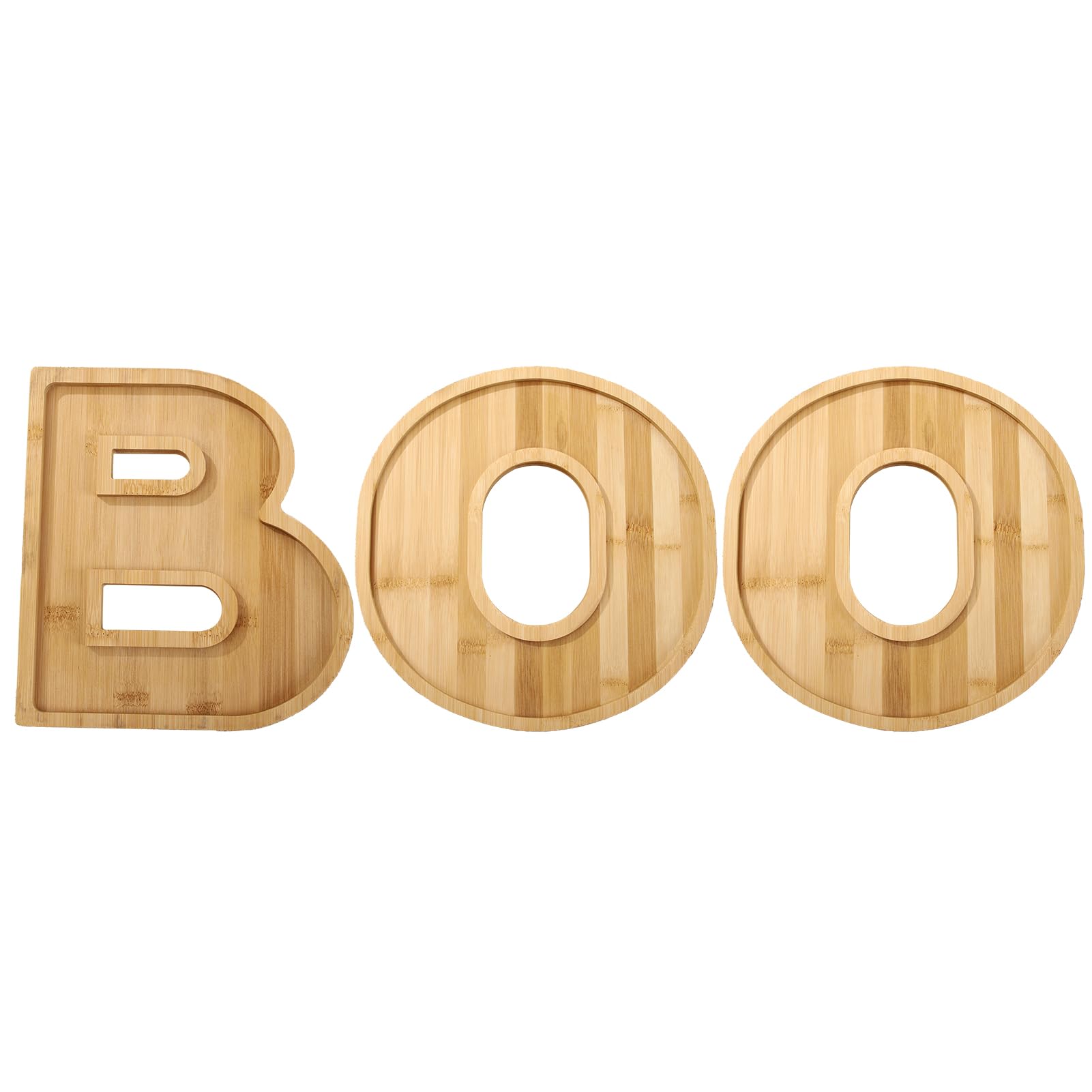 Ensemble de planches à charcuterie en bois Boo 3 pièces, plateau de service de lettres de vacances