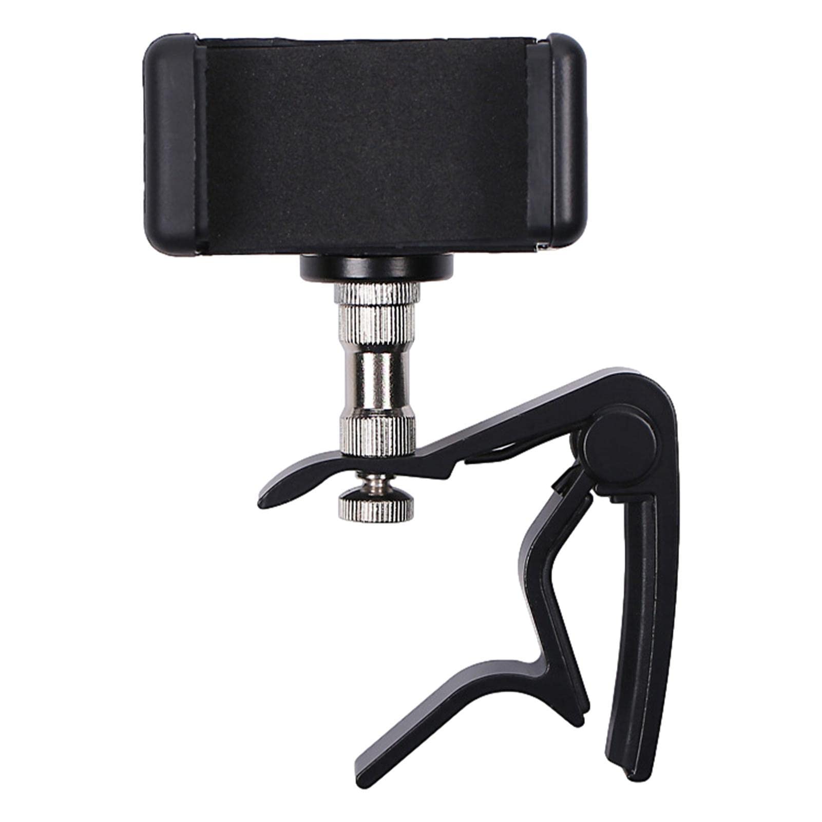 Gitarre Handyhalter, Telefonständer für E- oder Akustikgitarren, Smartphone Guitar Capo Bracket Gitarrenzubehör für Live-Übertragungen