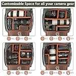 BOLOSTA Camera Backpack Bag Professional DSLR SLR Camouflage Camera Backpack for Photographers Waterproof Large Capacity Camera Case with Fit 15.6" Laptop Compartment & Tripod Holder