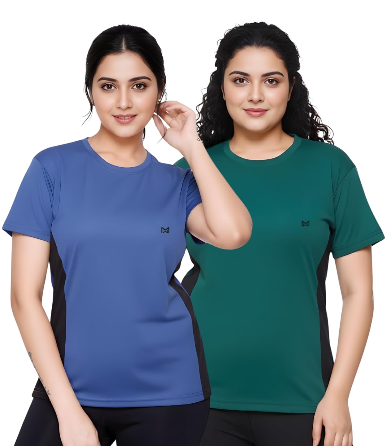 Women Athletic Plus SizeT-Shirt Combo Set of 2 Slim Fit Activewear I Women Value Pack Sports Plus Size T-Shirt Combo of 2 for Gym & Yoga-image-40