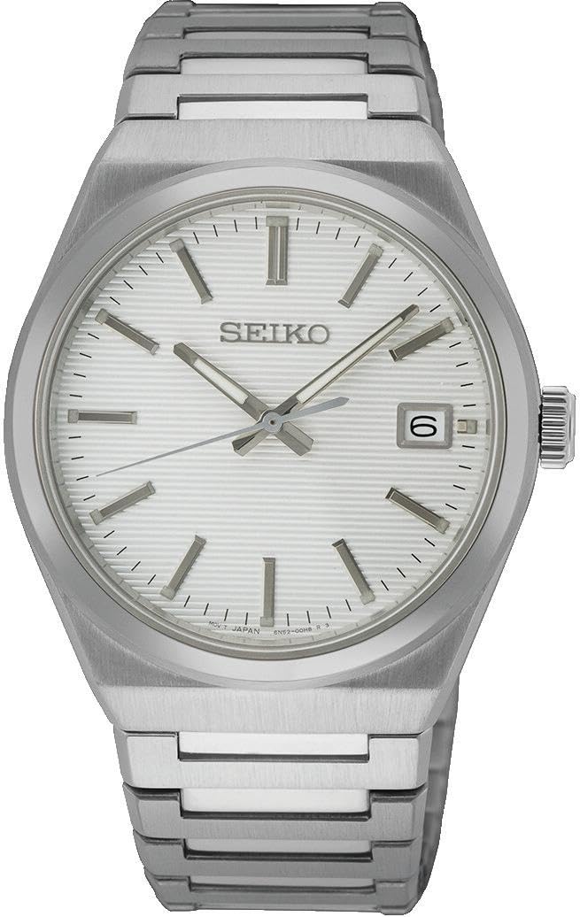 Seiko Men Analog Quartz Watch with Stainless Steel Strap SUR553P1
