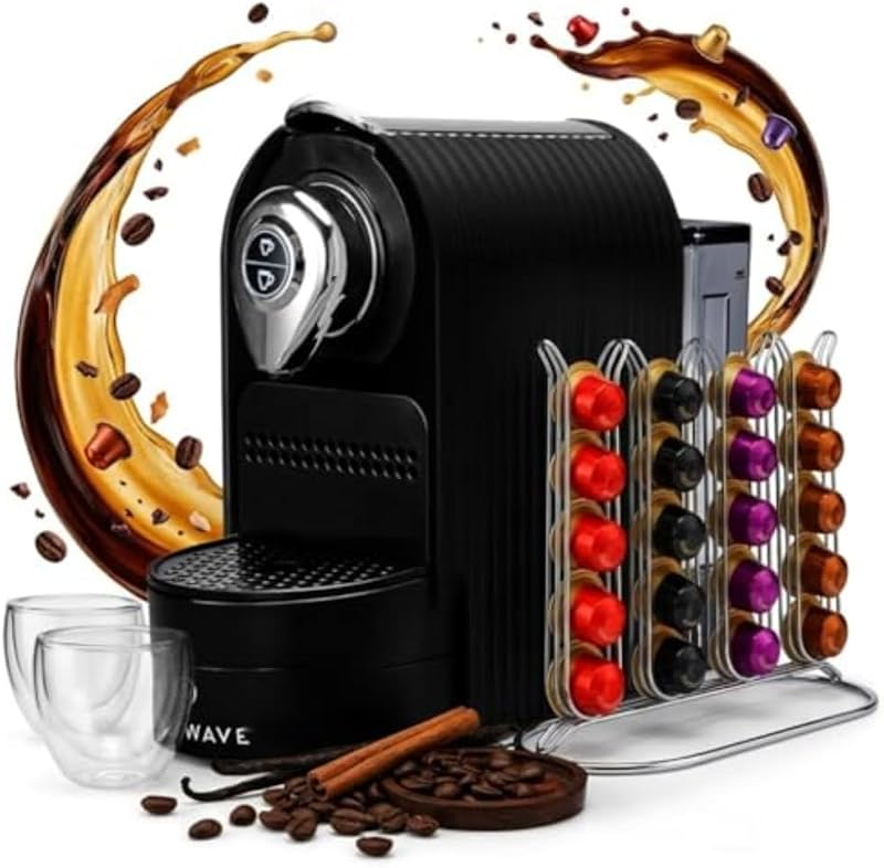 ChefWave Káva Espresso Machine | Nespresso-Compatible, 20 Bar Pressure, Fast Heat-Up, Compact Design, Auto Off