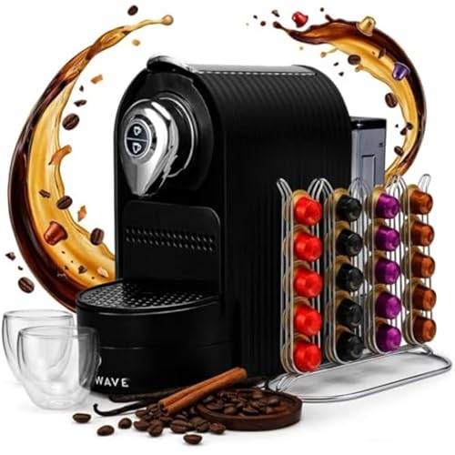 ChefWave Káva Espresso Machine - Nespresso-Compatible, 20 Bar Pressure, Fast Heat-Up, Compact Design, Auto Off, Dishwasher-Safe Water Tank