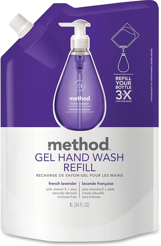 Method Gel Hand Soap Refill, French Lavender, 34 oz, 1 pack
