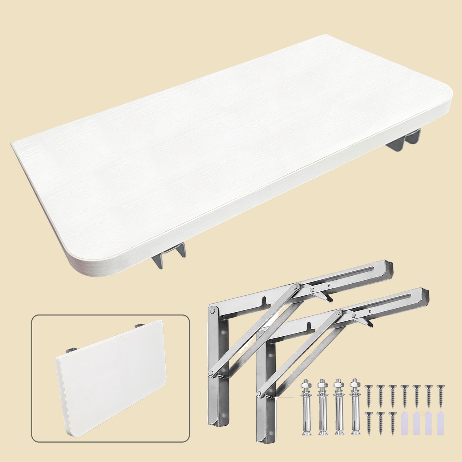 Plegable Madera Estanteria Pared Puede Soportar 50 kg Baldas Flotantes Cocina Sala de Estar Dormitorio Baño Garaje Estantes de Pared