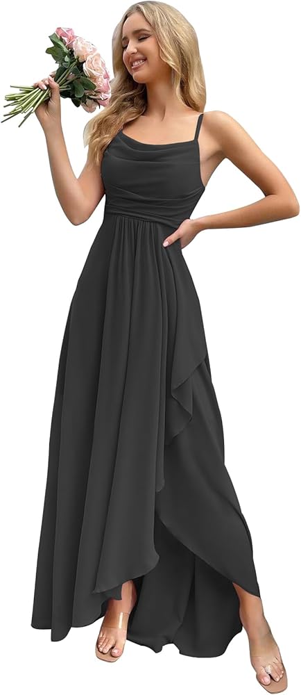 Ztikolen Chiffon Bridesmaid Dresses for Boho Wedding Long Formal Evening Prom Gown for Women Black US0 at Amazon Women's Clothing store Ztikolen Chiffon Bridesmaid Dresses for Boho Wedding Long Formal Evening Prom Gown for Women Black US0 at Amazon Women's Clothing store