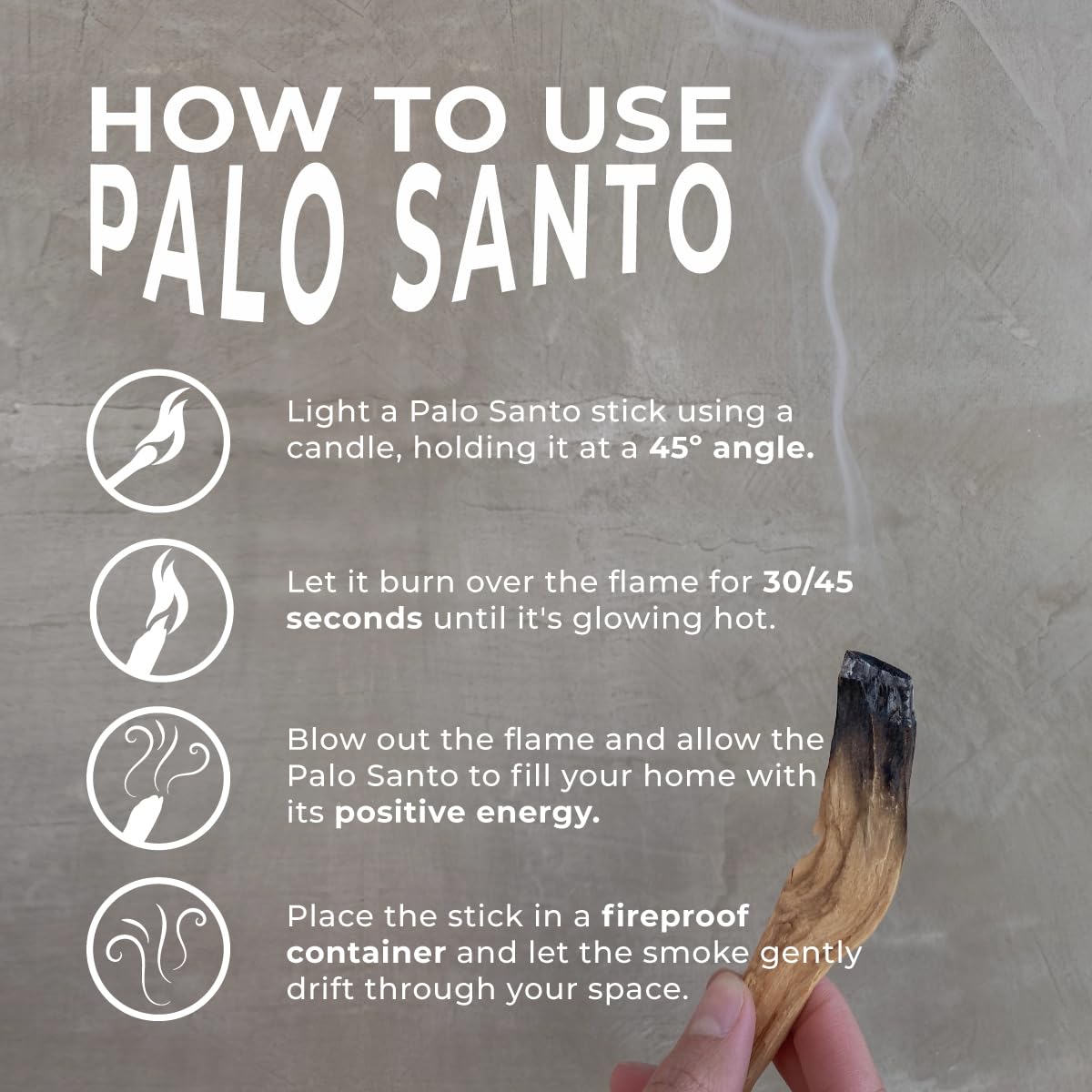 Palo Santo Sticks 20-Pack dal Perù (non Ecuador) per sbavature e meditazione
