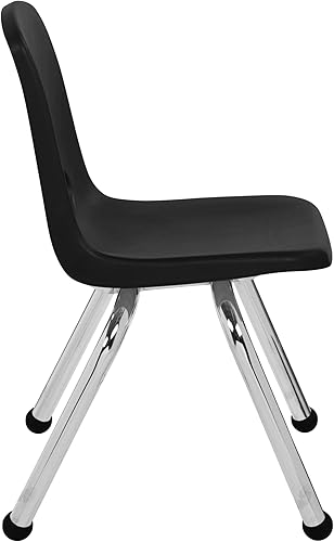 Miniatura 4 de Factory Direct Partners Silla apilable, 12 pulgadas, color negro